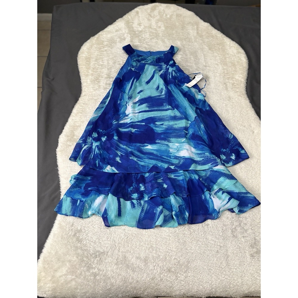 New Studio‎ One New York Blue Layered Dress Size 6 NWT